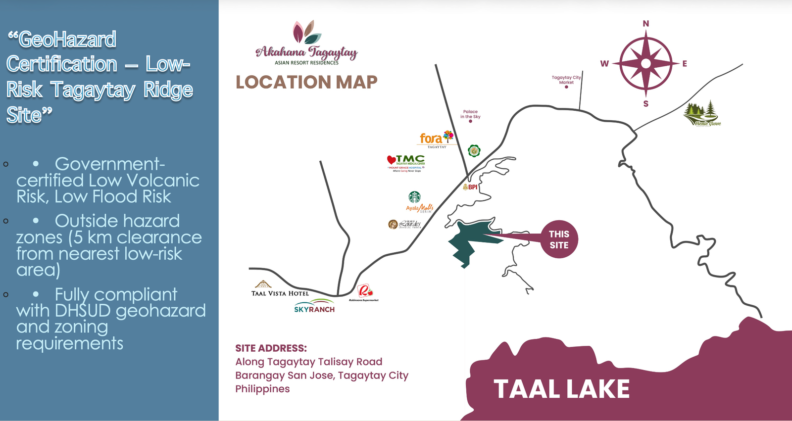 Bukal Ridge Akahana Location Map